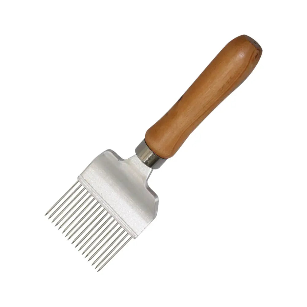 Bee Hive Uncapping Scraper Honey Honeycomb Bee Fork Wooden Handle Stainless Steel Honey Pin Needle Knife Beekeeping Equipment