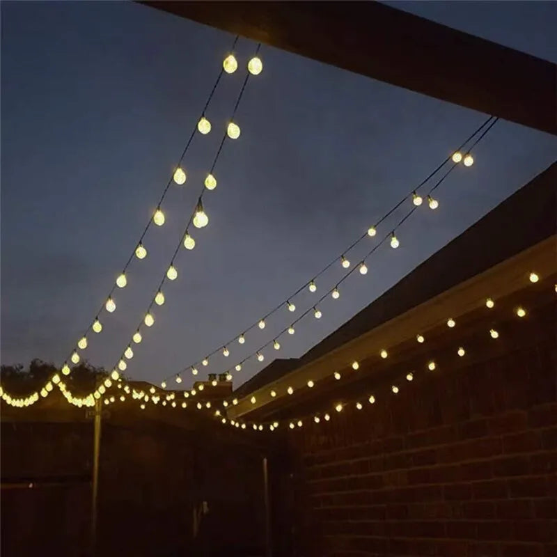 Garden Solar Lights 50 LED 24ft 8 Modes Waterproof Crystal Balls Decorative Lighting for Yard Home Party Wedding Christmas