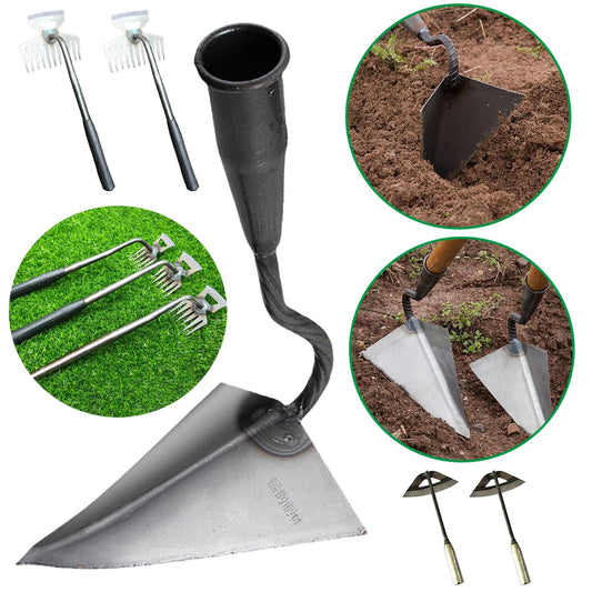 Triangle Furrow Hoe Farm Tools Small Plowing Hoe Turning Loose Soil Vegetable Planting Agricultural Land Garden Small Tip Hoe