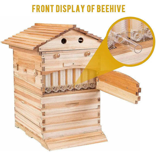 Self-Flow Bee Hives Fir Boiling Wax Beehive Automatic Honey Flow Device Full Set of New Beekeeping Tools