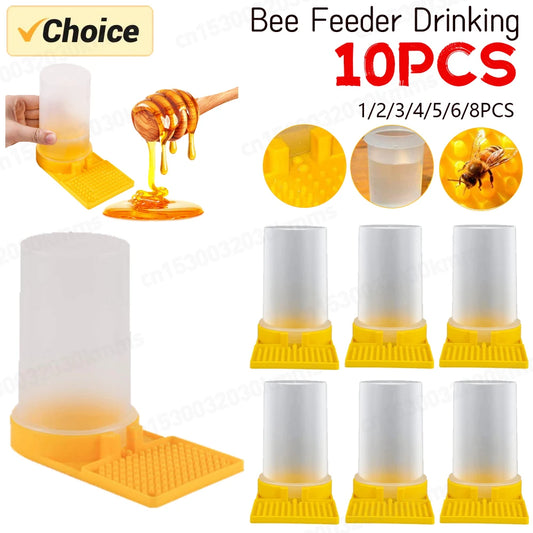1-6PCS Bee Feeder Drinking Water Waterer Beekeeping Honey Bee Feeders Watering Bees Tools Supplies Feeding Bee Drinker Tools