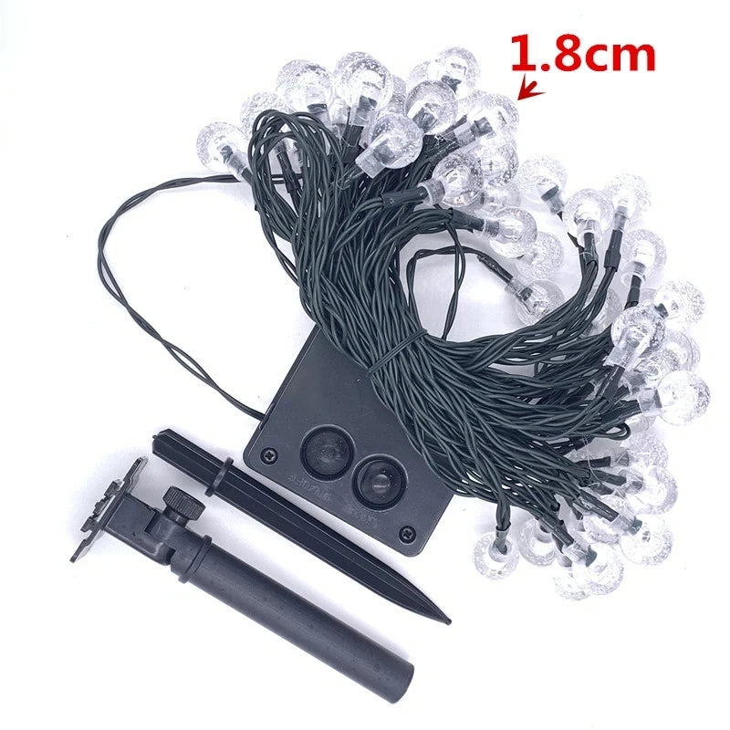 Garden Solar Lights 50 LED 24ft 8 Modes Waterproof Crystal Balls Decorative Lighting for Yard Home Party Wedding Christmas