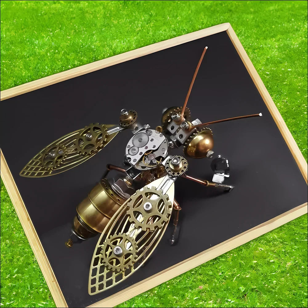 Bee & Wasp 3D Metal Puzzle - Artistic Insect Model, Challenging Handcrafted Gift for Home Decor or Office Desk Accessory