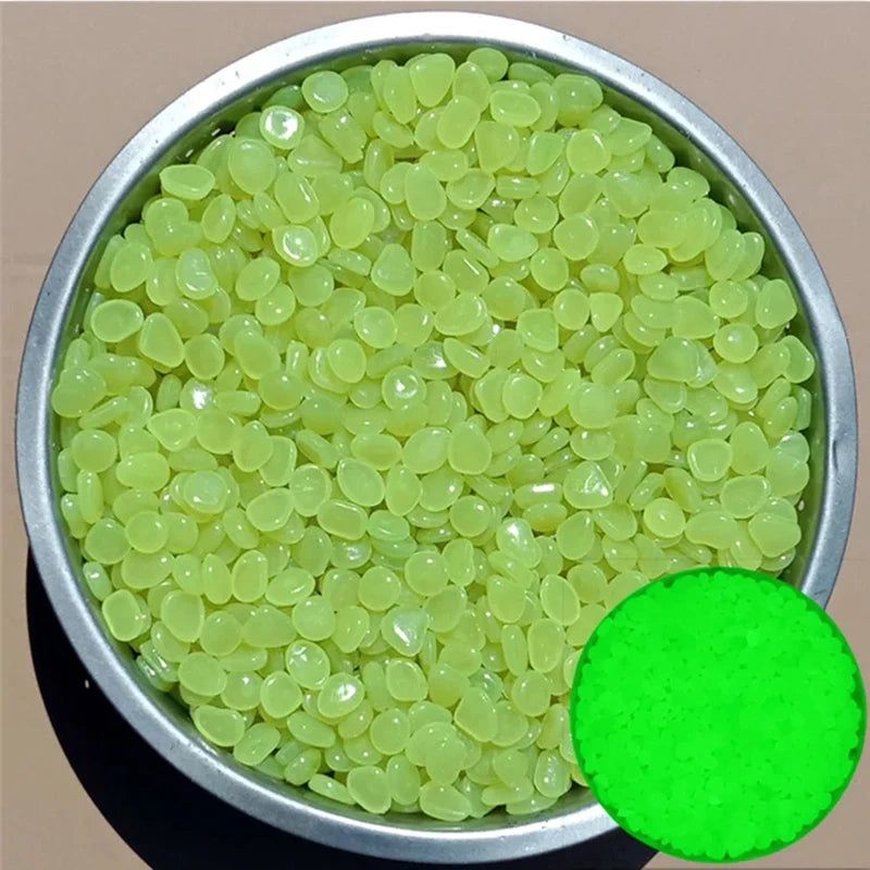 500 pieces of luminous stones in the luminous garden, stone decorations in the courtyard and sidewalks, DIY blue decoration