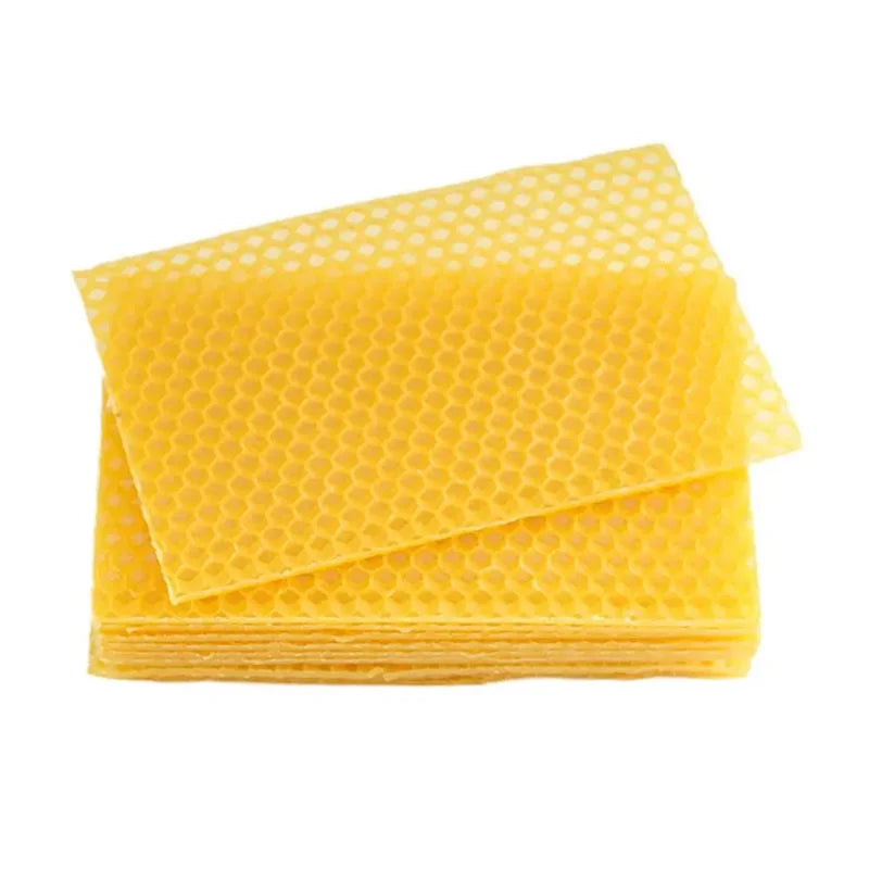 10pcs Bee Wax Foundation Bee Hive Wax Frames Base Sheets Bee Comb Honey Frame Beeswax Sheets Beekeeper Equipment