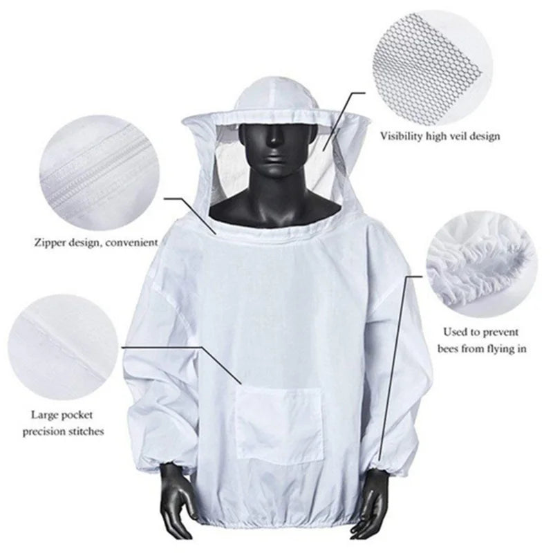 Hot Selling Bee Keeping Tools Bee Keeping Clothes Bee Proof Clothes Split Bee Proof Clothes Protective Clothes  Veil with Hat