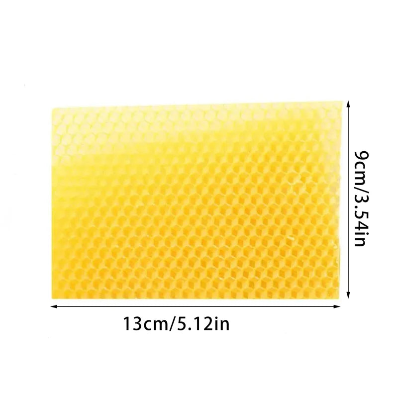 10pcs Bee Wax Foundation Bee Hive Wax Frames Base Sheets Bee Comb Honey Frame Beeswax Sheets Beekeeper Equipment