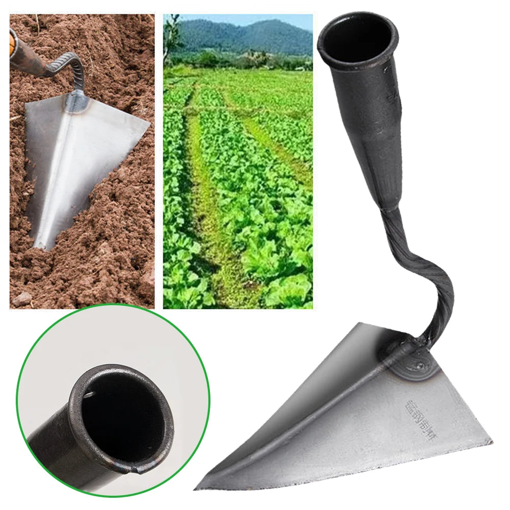 Triangle Furrow Hoe Farm Tools Small Plowing Hoe Turning Loose Soil Vegetable Planting Agricultural Land Garden Small Tip Hoe
