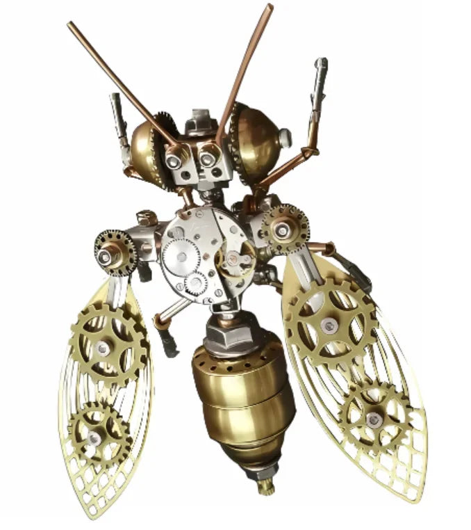 Bee & Wasp 3D Metal Puzzle - Artistic Insect Model, Challenging Handcrafted Gift for Home Decor or Office Desk Accessory