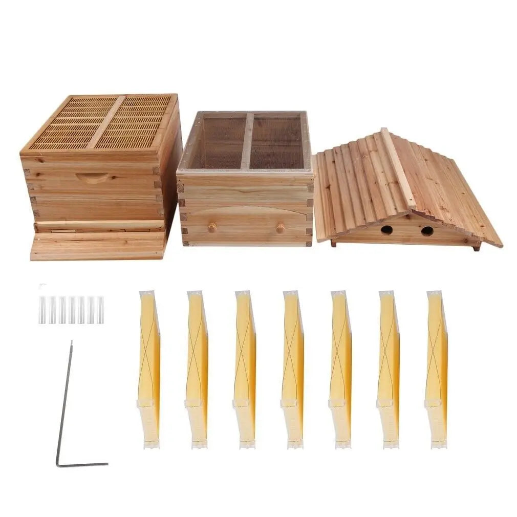 Self-Flow Bee Hives Fir Boiling Wax Beehive Automatic Honey Flow Device Full Set of New Beekeeping Tools