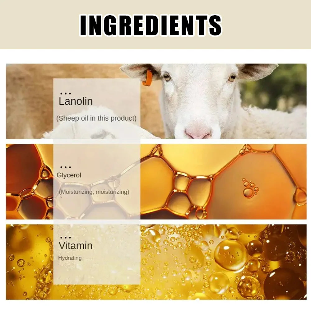 Sheep Oil Delicate Moisturizing Cream,Anti-Aging brightens skin tone, tightens skin, moisturizes skin, and reduces dullness