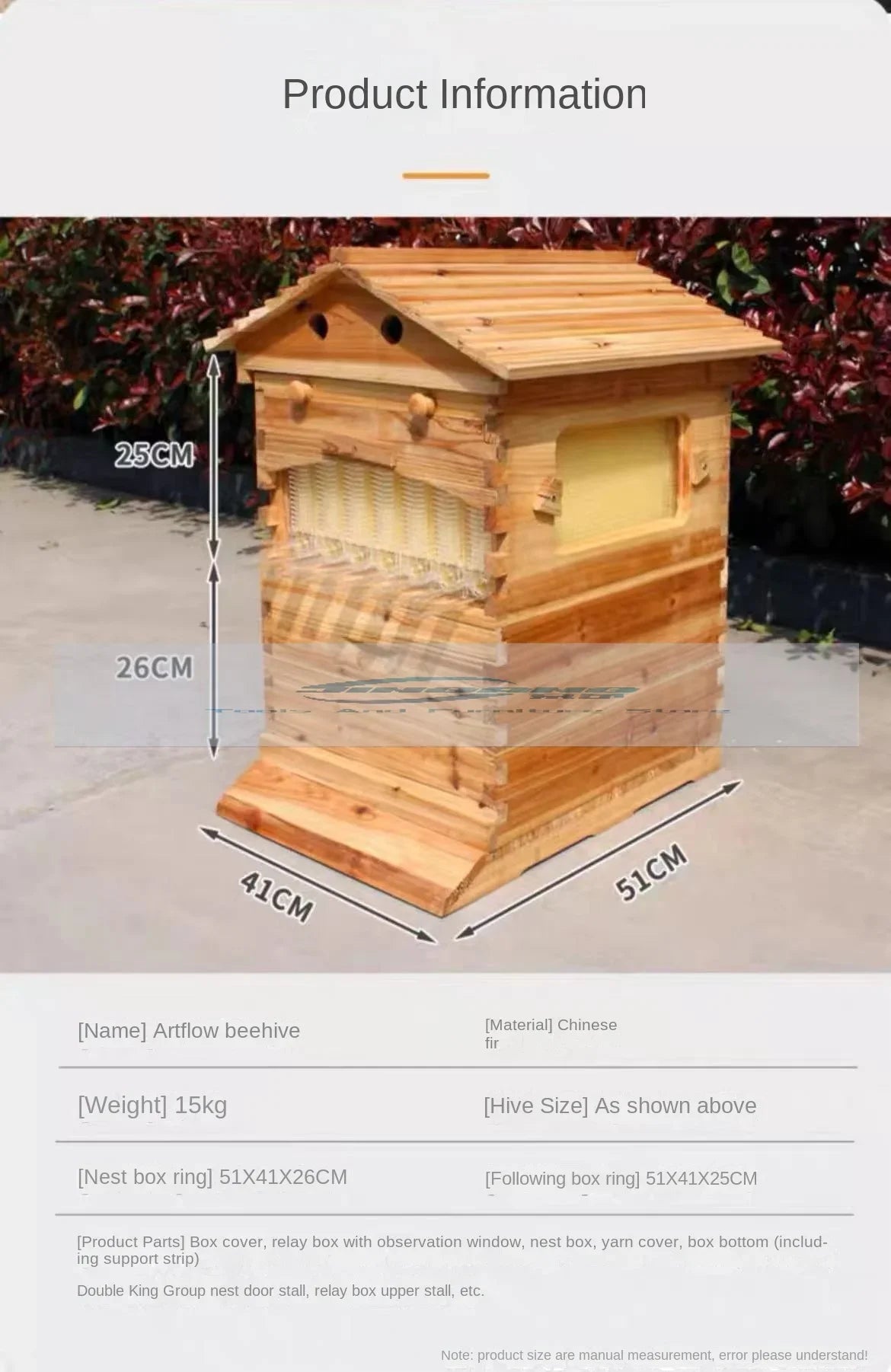 Self-Flow Bee Hives Fir Boiling Wax Beehive Automatic Honey Flow Device Full Set of New Beekeeping Tools