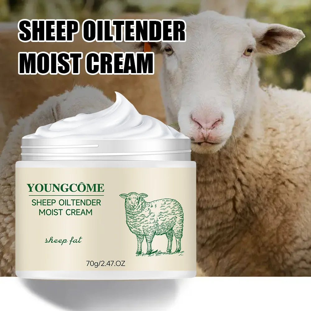 Sheep Oil Delicate Moisturizing Cream,Anti-Aging brightens skin tone, tightens skin, moisturizes skin, and reduces dullness